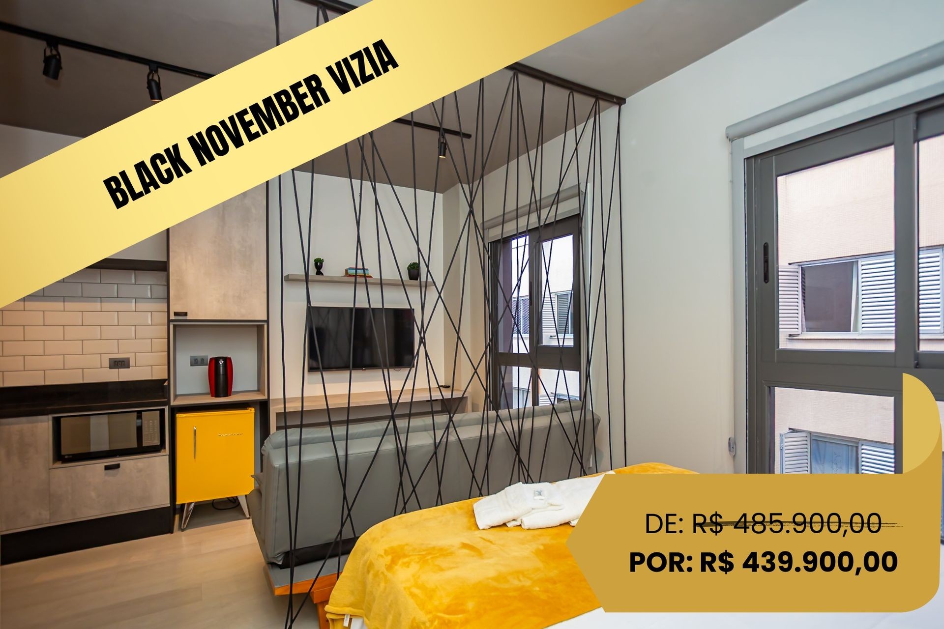 Stúdio NOVO mobiliado